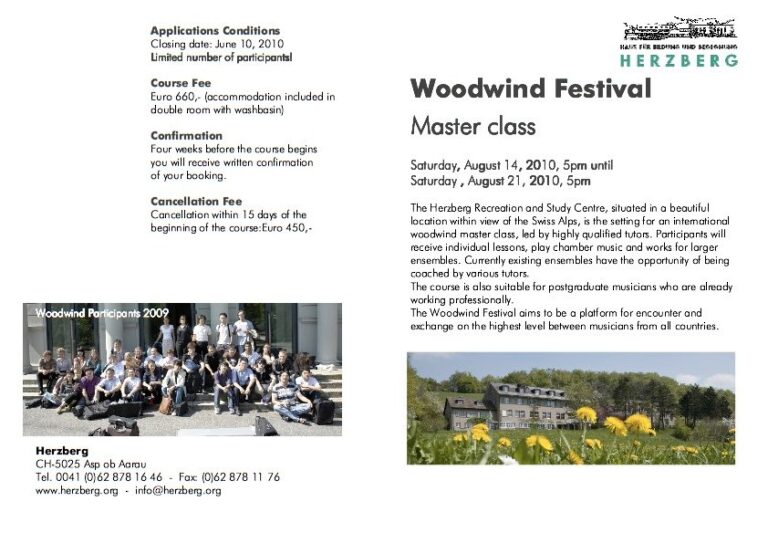 Woodwind Festival 2010 english